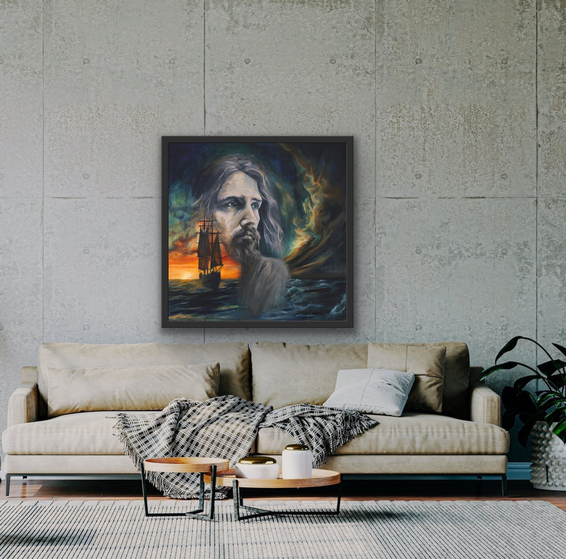 Master and Commander: Christian Wall Art of Jesus Calming the Storm - Kamrah Holt Fine Art Gallery