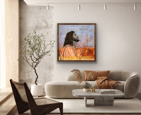 Modern vibrant Christian fine art print for home decor