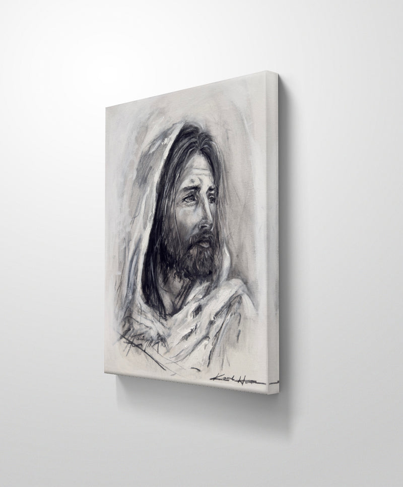 "Perfect Love"- Jesus Artwork Charcoal & Paint