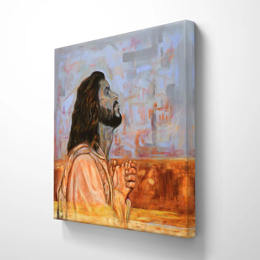 "Advocate"-Modern Colorful Portrait of Jesus Praying for us
